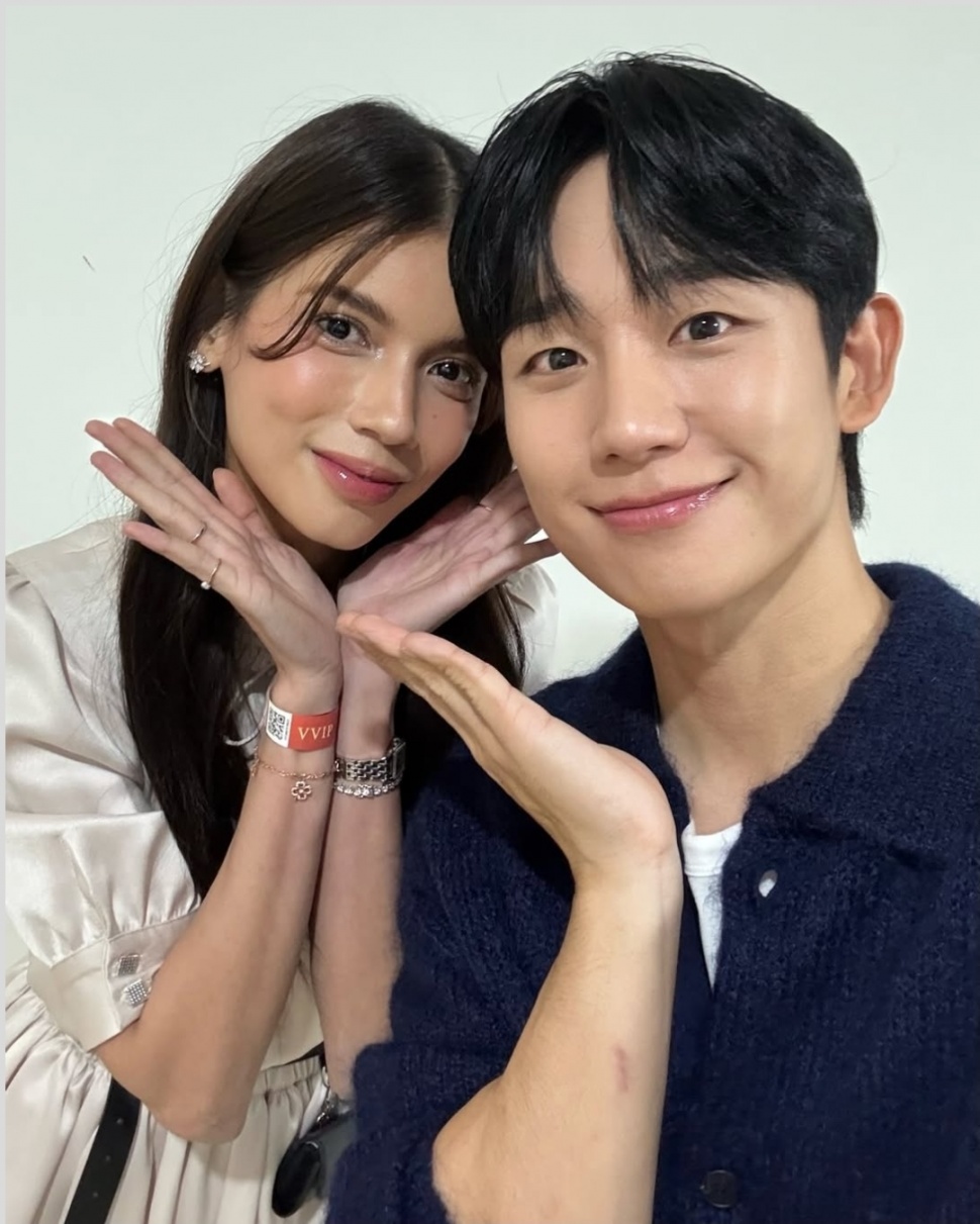 Potret Sabrina Chairunnisa dengan Jung Hae-in (Instagram)