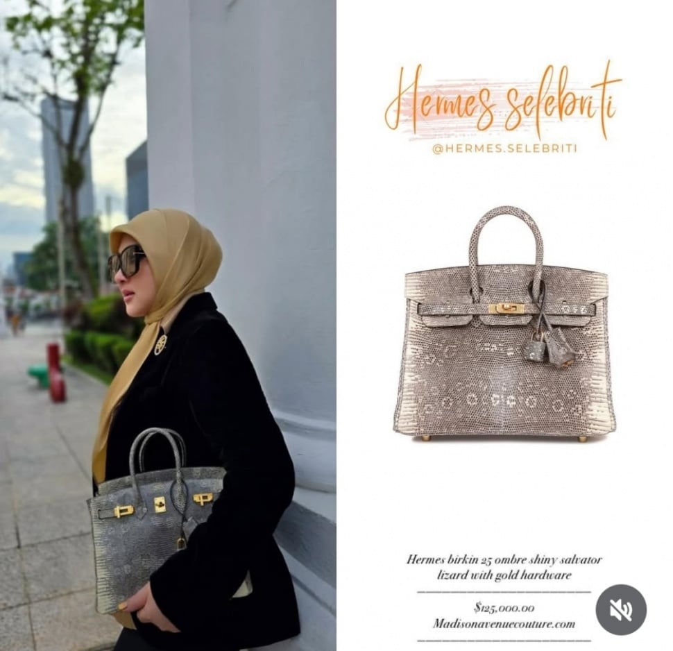 Hermes Birkin Lizard Miliaran Milik Syahrini (Instagram)