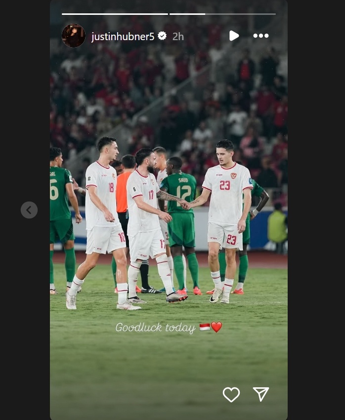 Justin Hubner dukung timnas Indonesia jelang Piala AFF 2024. (Instagram/@justinhubner5)