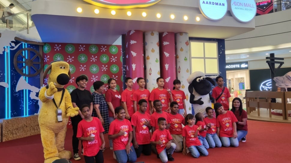 Isi Liburan Natal dan Tahun Bareng Bareng Shaun the Seep di Aeon Mall BSD City (Suara.com/Dinda)