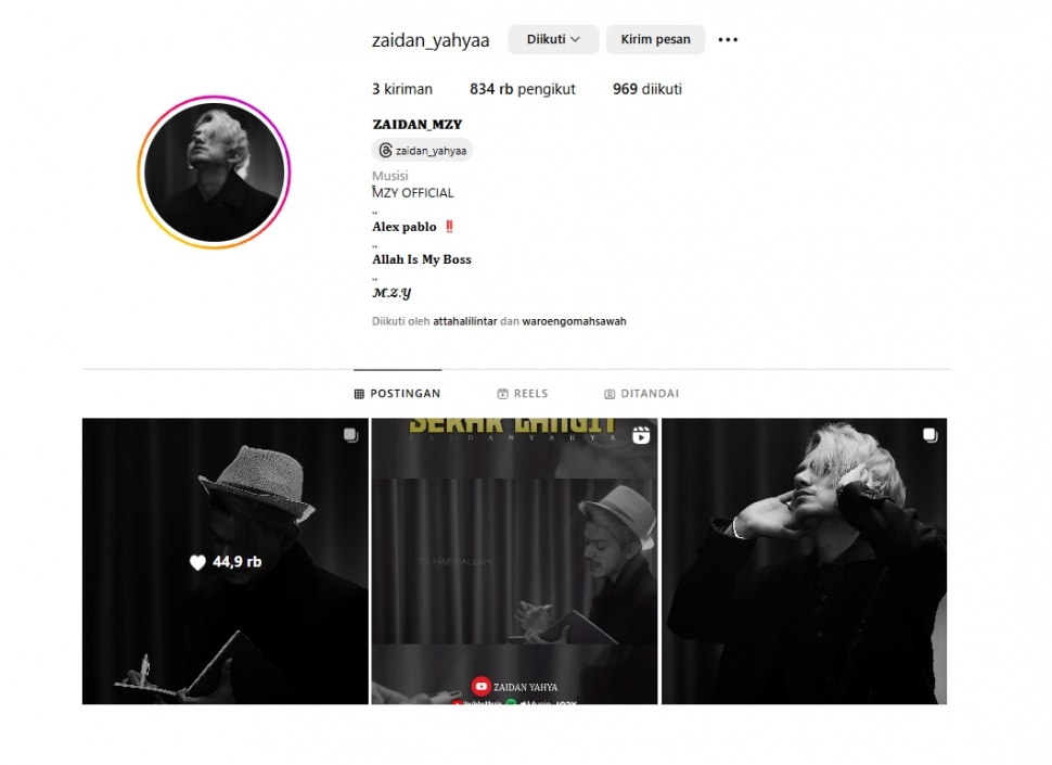 Akun Instagram Habib Zaidan. (Instagram)