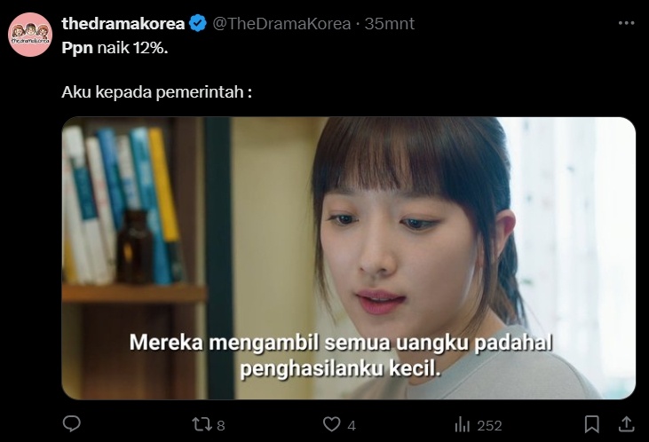 Meme PPN 12 persen. (x/TheDramaKorea)