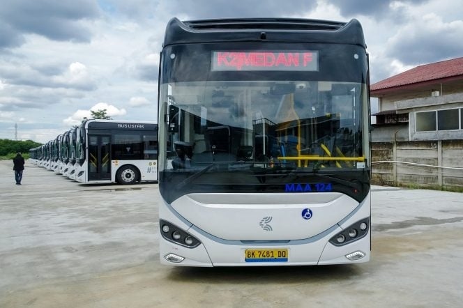 Bus listrik. [dok Pemkot Medan]