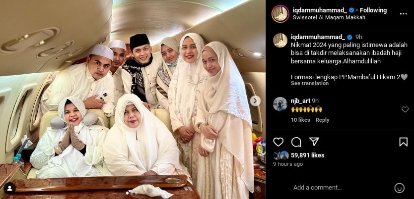 Gus Iqdam sekeluarga menunaikan ibadah Haji. [Instagram/@iqdammuhammad_]