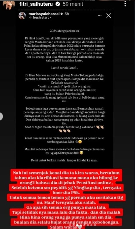 Unggahan Fitri Salhuteru [Instagram]