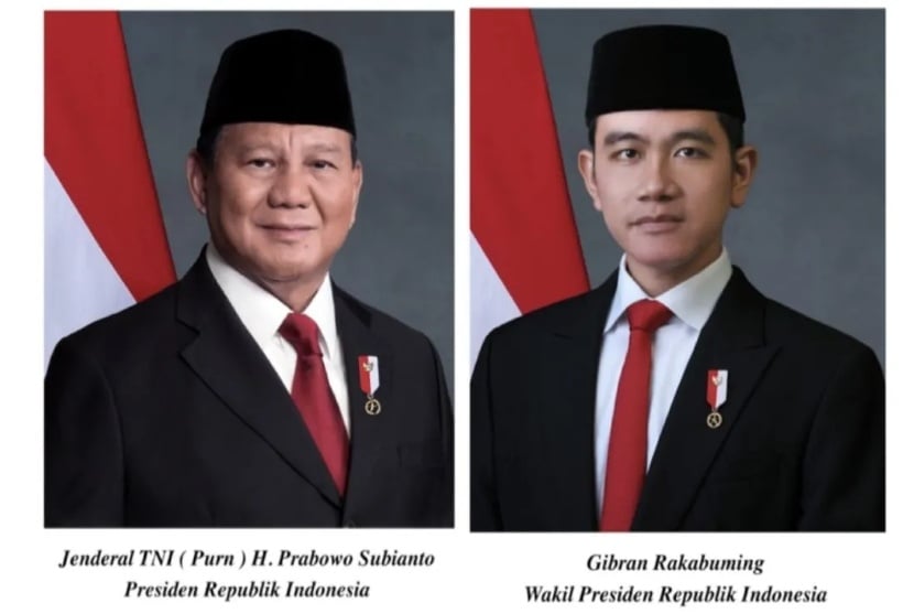 Foto Presiden Prabowo Subianto (kiri) dan Wakil Presiden Gibran Rakabuming (kanan). (Antara, Kemensesneg)