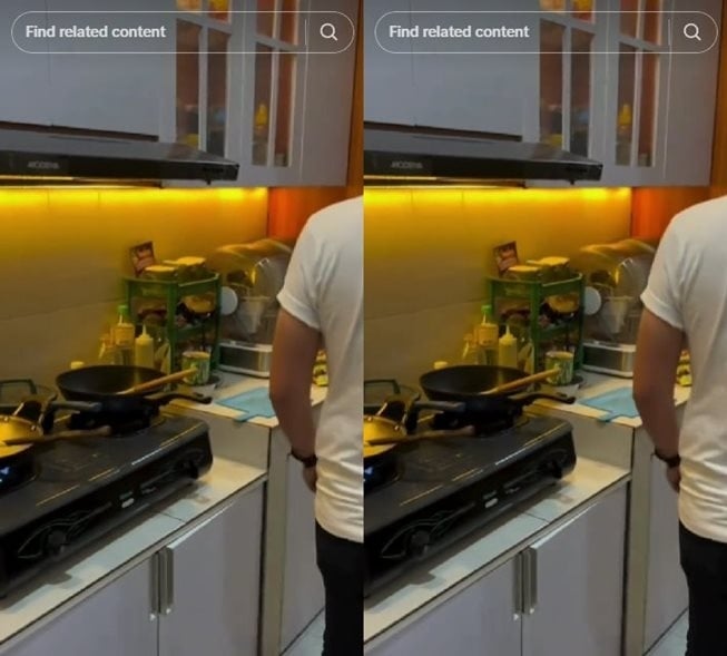 Dapur rumah Irish Bella dan Haldy Sabri. (TikTok/farelathallarizky)