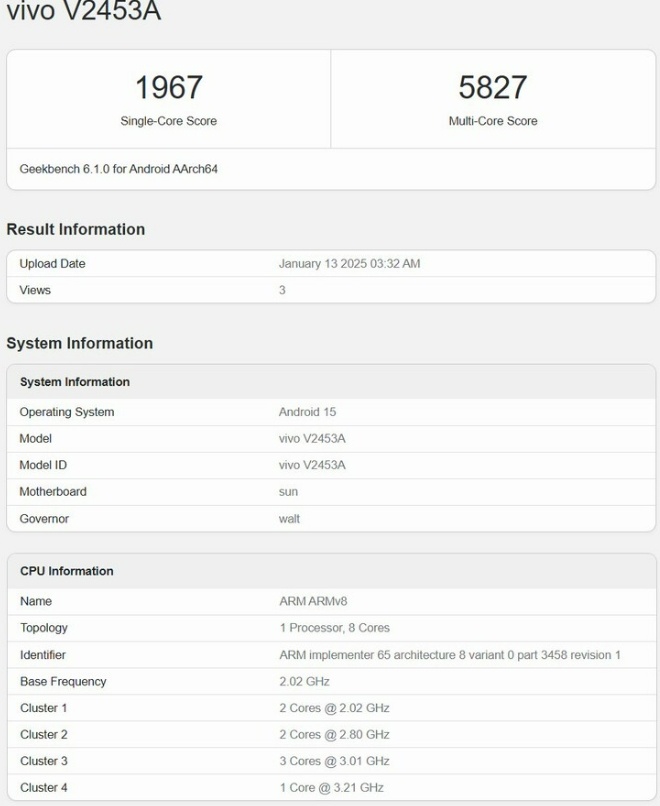 iQOO Z10 Turbo diprediksi mengusung Snapdragon 8s Elite. (Geekbench)