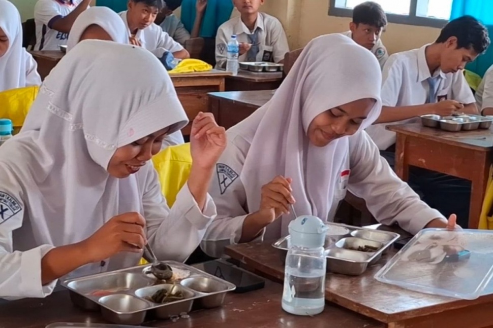 Ilustrasi makan bergizi gratis di Lampung. Pelaksanaan program makan bergizi gratis dilakukan bertahap di Lampung. [ANTARA]