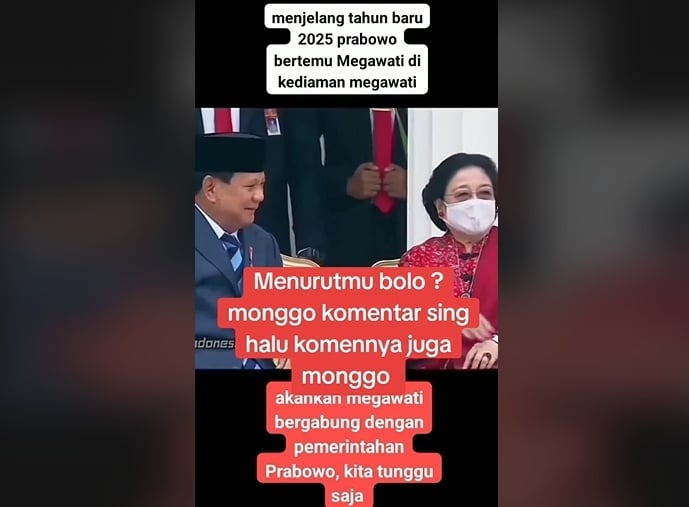 Cek Fakta pertemuan Prabowo Subianto dengan Megawati (Tiktok)