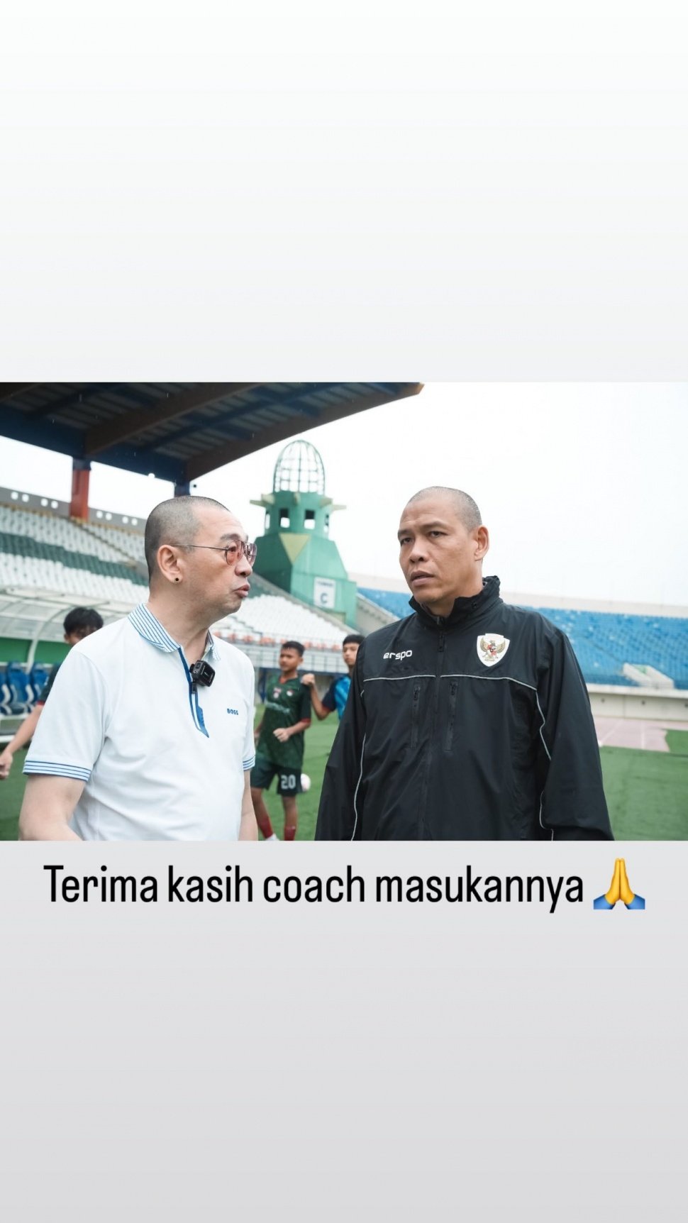 Timnas Indonesia U-17 asuhan Nova Arianto bantai klub didikan Coach Justin. (Instagram/@novarianto30)