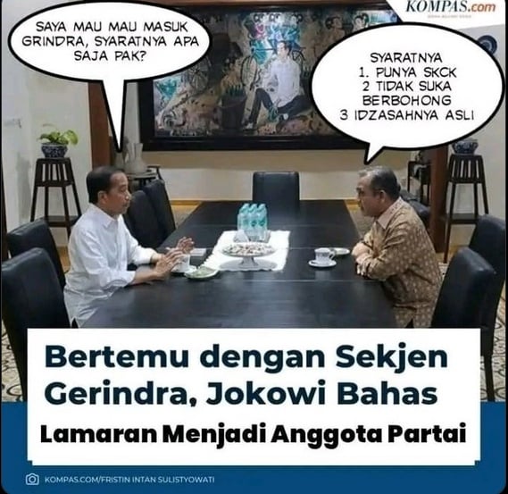 Cek Fakta Jokowi bertemu Sekjen Gerindra (X)