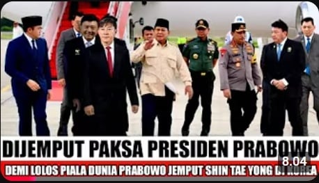 Cek Fakta Prabowo Jemput Paksa Shin Tae-yong (Youtube)