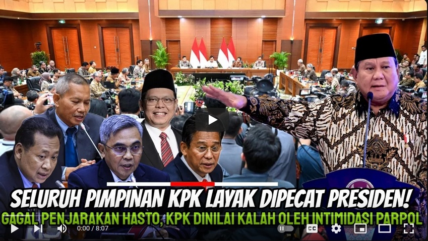 Cek Fakta Pimpinan KPK dipecat karena gagal penjarakan Hasto (Youtube)