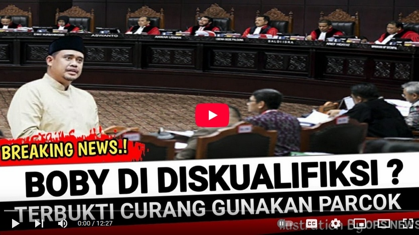 Cek fakta Bobby Nasution Didiskualifikasi dari Pilkada Sumut (Youtube)