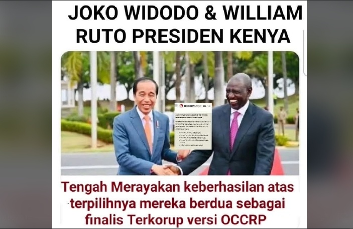 Cek Fakta Jokowi dan Presiden Kenya (Facebook)