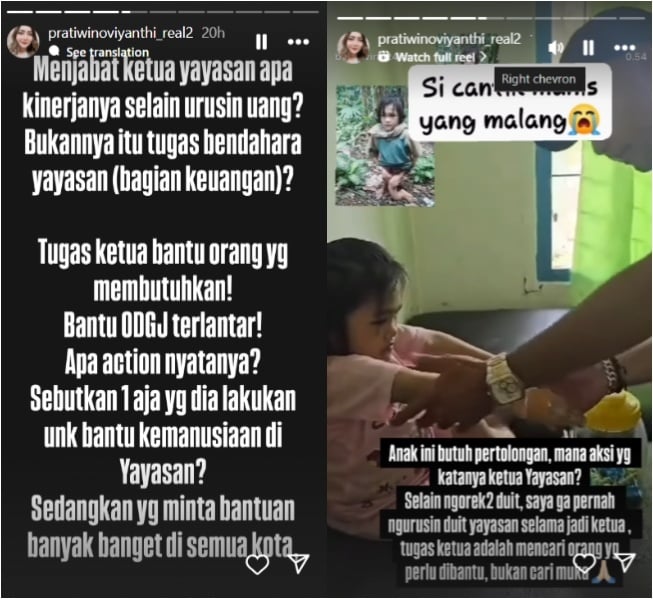 Postingan Pratiwi Noviyanthi menyindir kinerja Garry Julian (Instagram)