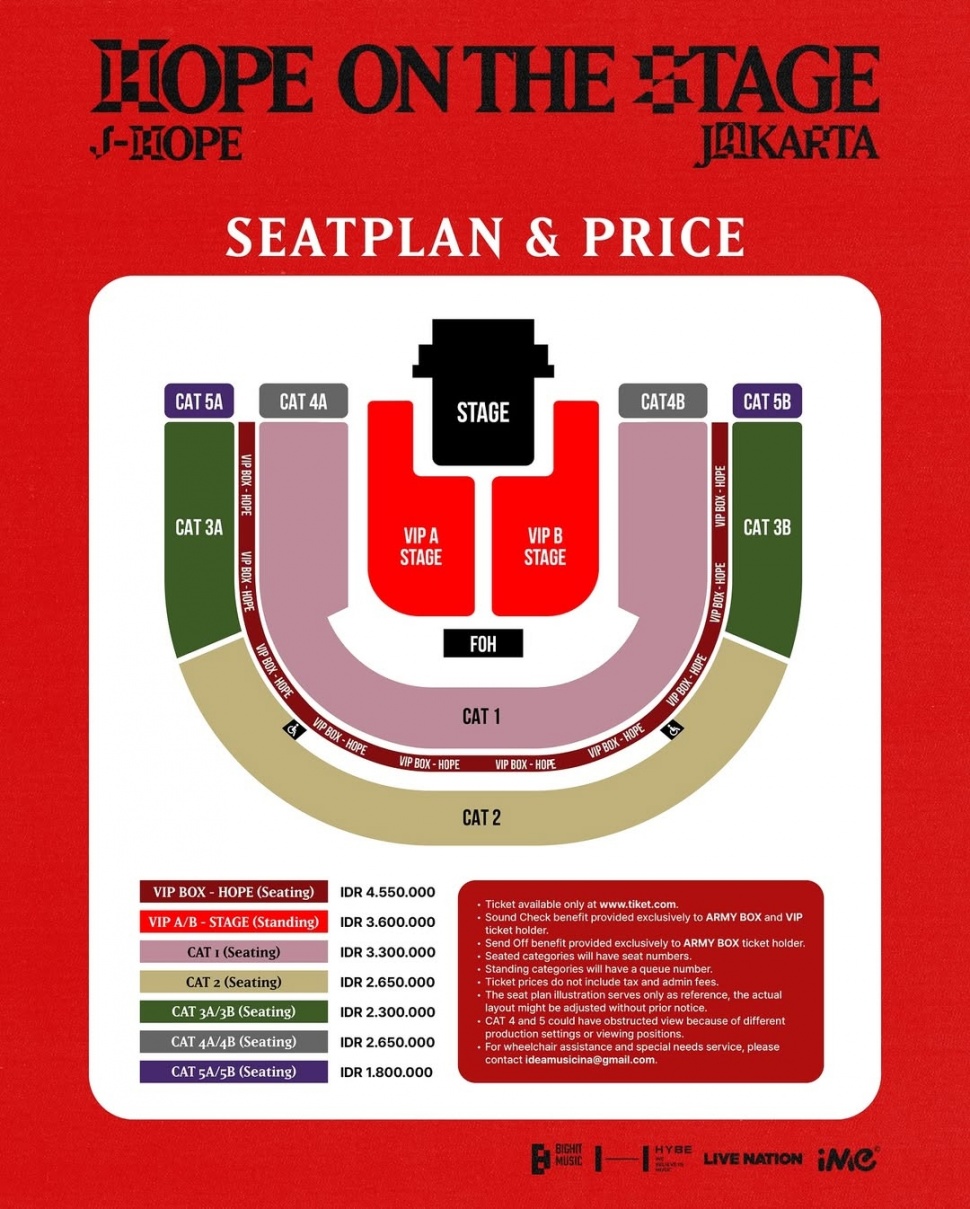 Harga tiket konser J-Hope BTS [Instagram/@ime_indonesia]