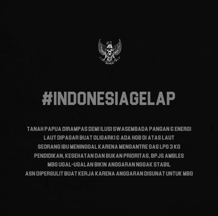 Poster Indonesia Gelap viral di media sosial  (X/BudiBukanIntel)