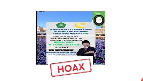 Cek Fakta Pendaftaran Haji Gratis 2025 dari Kemenag (Cek Fakta Liputan6)