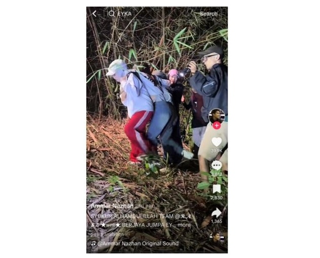 Cek Fakta Tiktoker Malaysia hilang di hutan Bandung usai bikin konten paranormal (Tiktok)