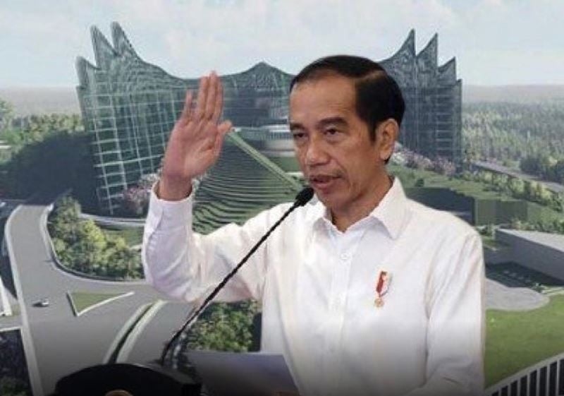 Kolase foto Jokowi dan IKN. [Ist]