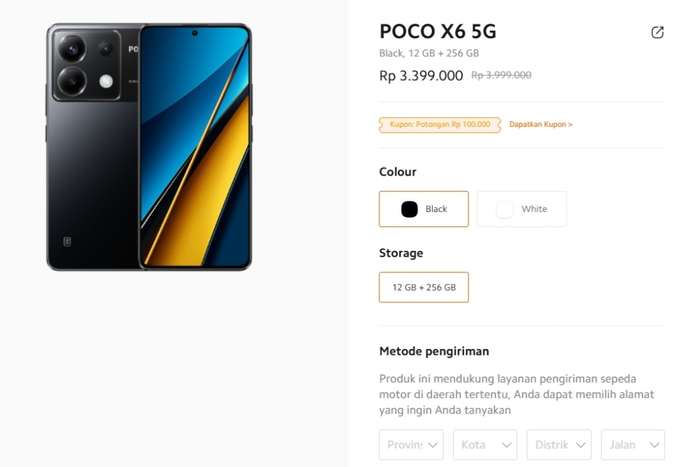 Update harga POCO X6 5G Februari 2025. (Xiaomi)