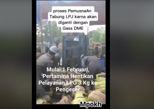 Cek Fakta pemusnahan gas LPG (Facebook)