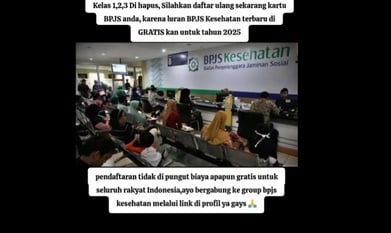 Cek Fakta pendaftaran ulang BPJS kesehatan (Tiktok)