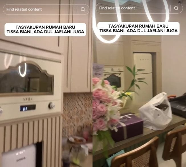 Peralatan dapur di rumah baru Tissa Biani. (TikTok/pasutri.fm)