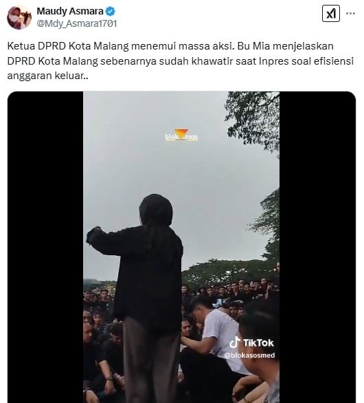 Ketua DPRD KOta Malang Amithya (X)