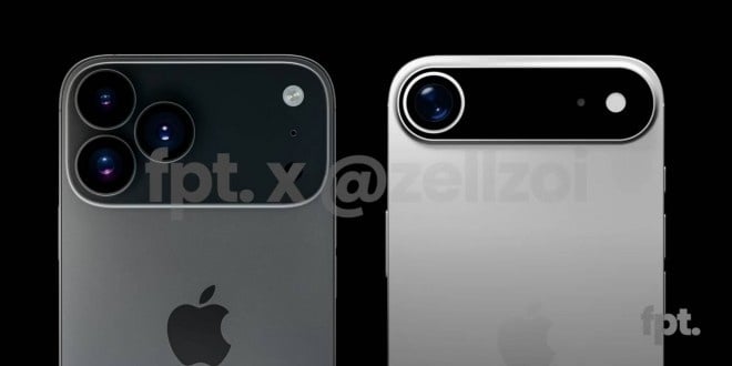 Desain iPhone 17 Pro dan iPhone 17 Air. (GSM Arena)