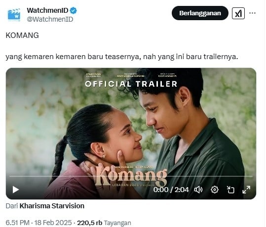 Trailer film Komang (X)