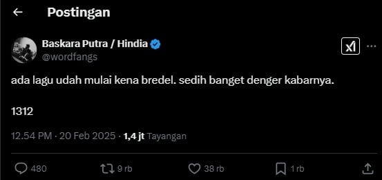 Cuitan Baskara Putra tentang 1312 (X)