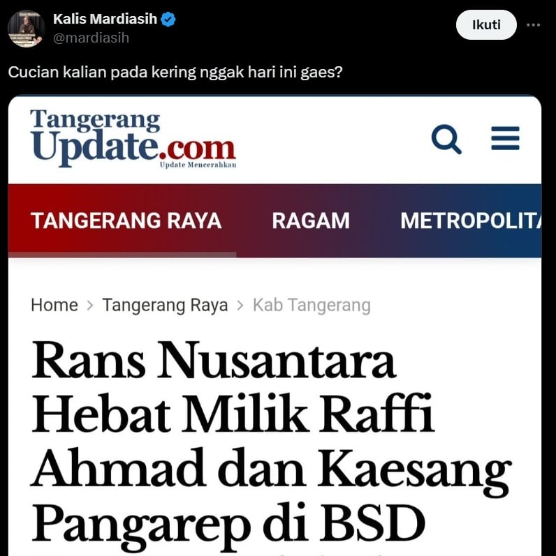 Rans Nusantara Hebat tutup sementara. (x/mardiasih)