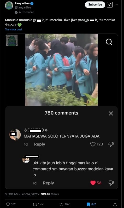 Topik Mahasewa ramai menjadi pembicaraan di media sosial. (X)