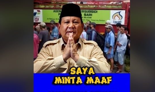 Cek Fakta Prabowo Minta Maaf soal kelangkaan tabung gas LPG 3 Kg (Tiktok)