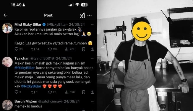 Cuitan Rizky Billar dihina dengan sebutan alat kelamin perempuan (X)