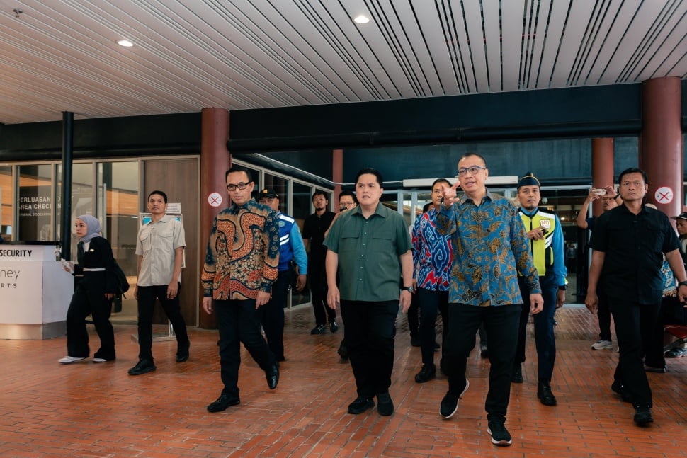 Rombongan menteri meninjau terminal 2F Bandara Internasional Soekarno Hatta. (Dok: Injourney)