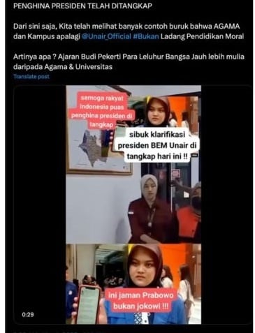 Cek Fakta penangkapan sosok penghina Presiden Prabowo (Instagram)