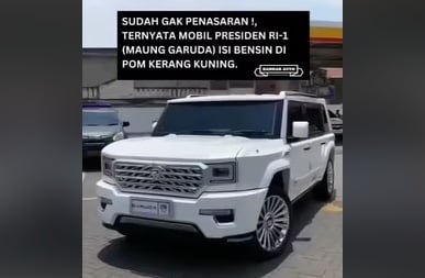 Cek Fakta Mobil Maung Garuda mengisi bensin di SPBU Shell (Facebook)