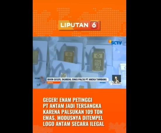 Cek Fakta PT. Antam Edarkan Emas Palsu (X)