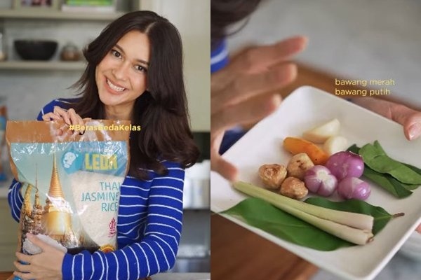 Bahan memasak nasi kuning pulen dan wangi ala Nana Mirdad (Instagram/nanamirdad_)