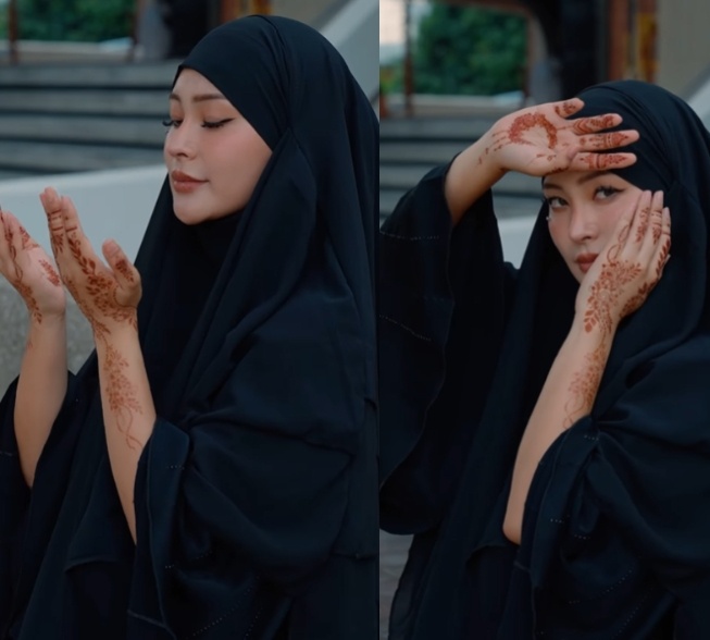 Penampilan mantan model film dewasa Rae Lil Black atau Kae Asakura usai memeluk Islam (Instagram)