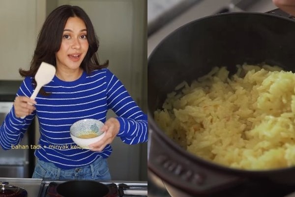 Cara membuat nasi kuning pulen dan wangi ala Nana Mirdad (Instagram/nanamirdad_)