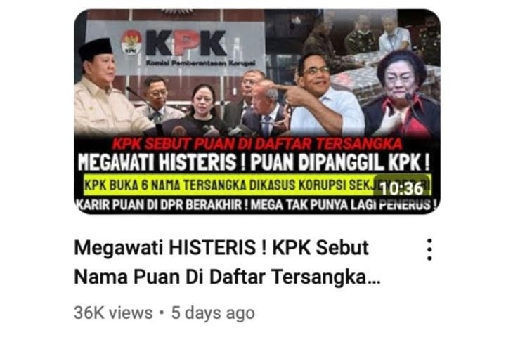 Cek Fakta Puan Maharani jadi tersangka korupsi rumah dinas DPR (Antara)