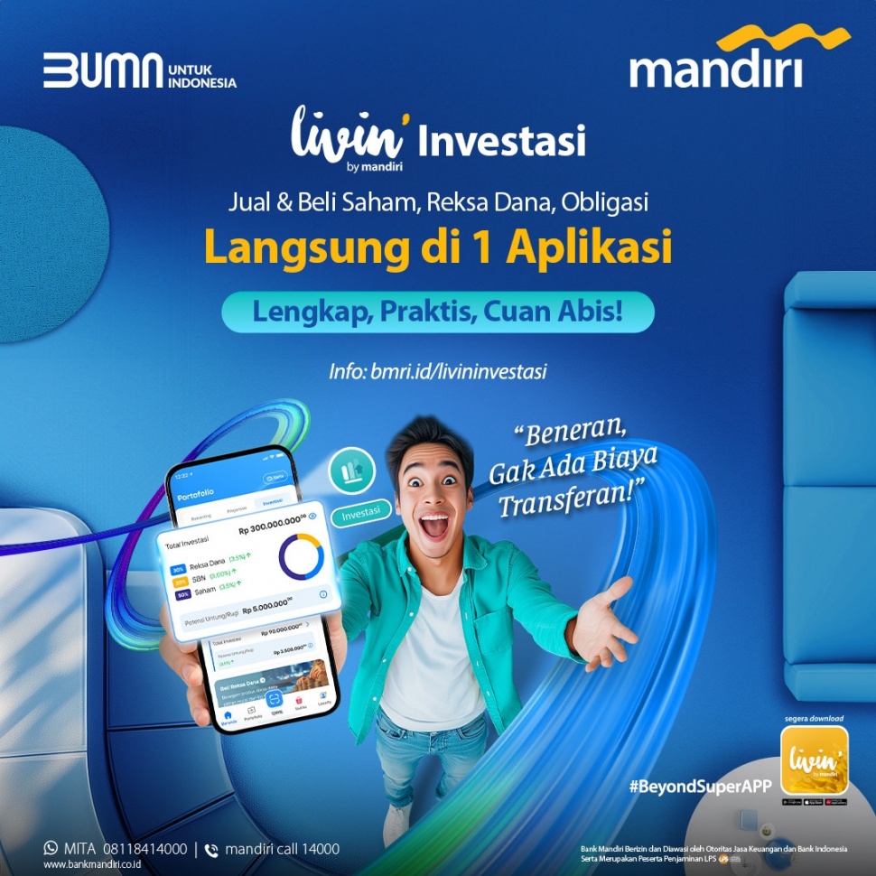 Ilustrasi Livin' Investasi. (Dok: Bank Mandiri)