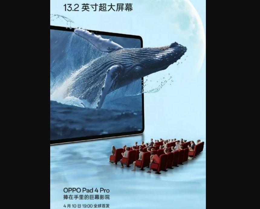 Teaser Oppo Pad 4 Pro. (Oppo)