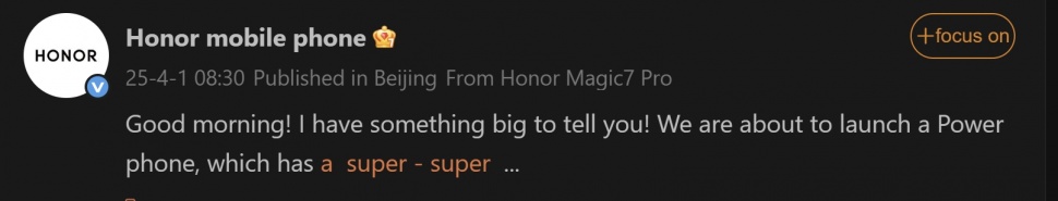 Teaser Terbaru Honor Beredar, Bakal Jadi Pertama Punya Baterai 8.000 mAh. [Wibo]
