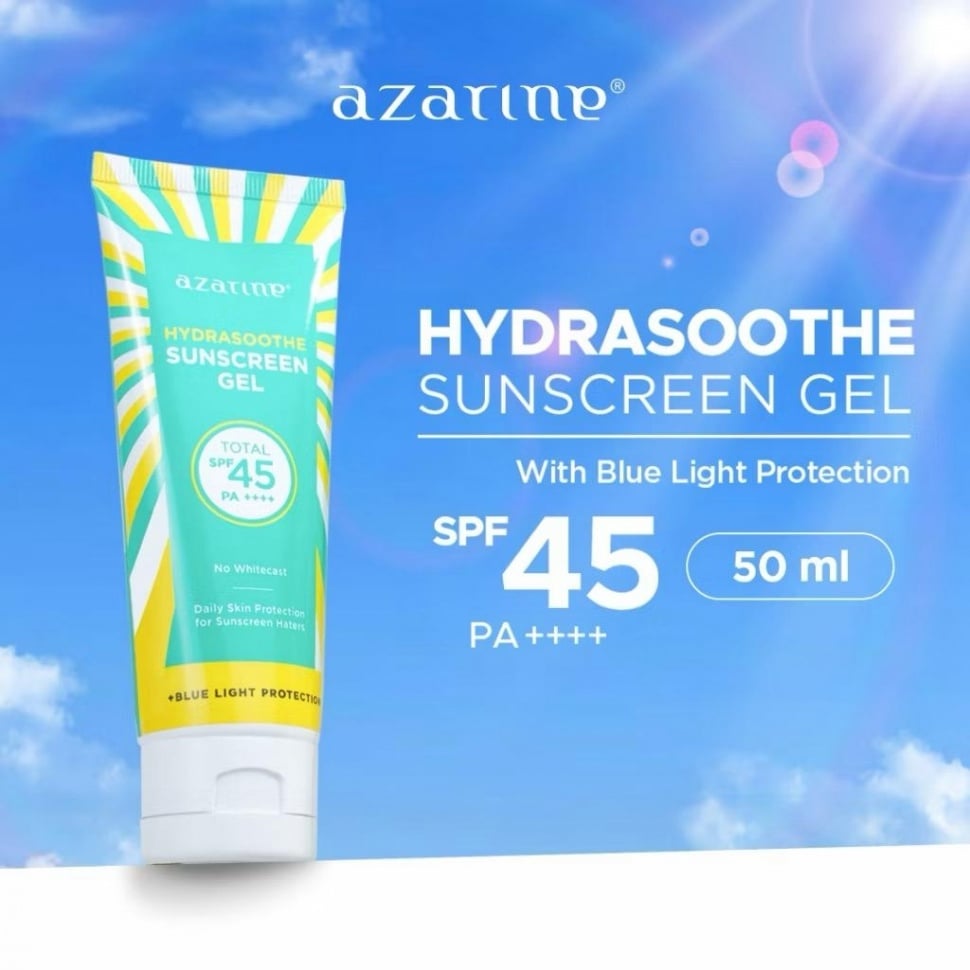 Azarine Hydrasoothe Sunscreen Gel SPF 45 PA+++ (Shopee/Azarine Cosmetic Official Shop)
